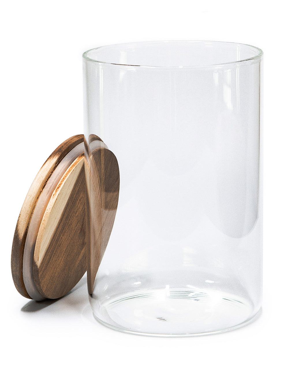 Round Jar (90 oz unit) Acacia Lid