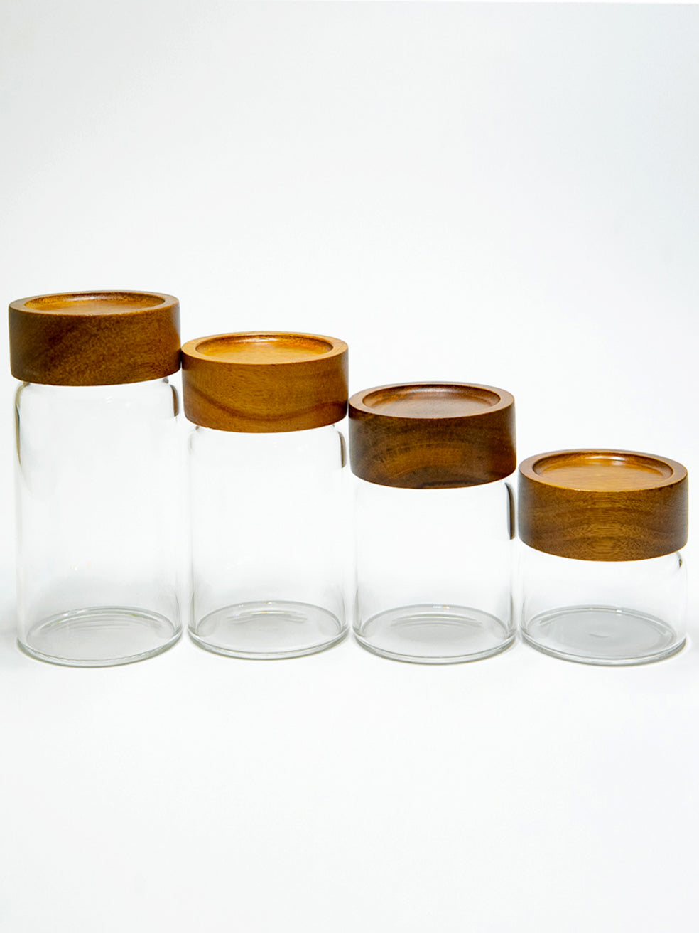 Round Jar (3 oz unit) Acacia Screw Lid