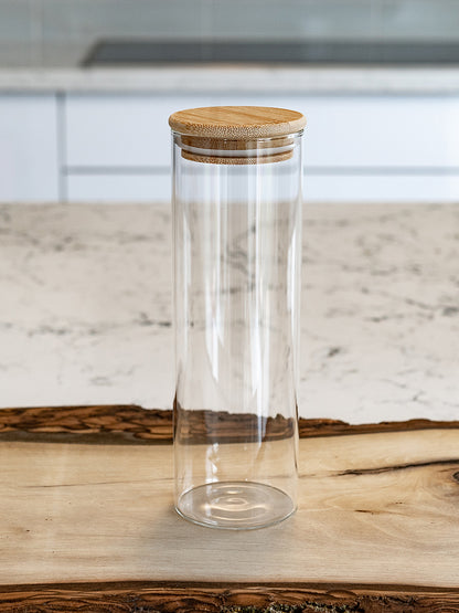 Units of Round Bamboo Spice Jars (2.5" Wide), Jars for Spices (8.5 oz, 10 oz, 12 oz, 15 oz), Airtight Containers