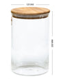 Units of 3 PREMIUM Acacia Lid Jars (50, 90, 120 oz) Gloss Containers with Lids, Premium Food Jars - Storage Containers-NEW