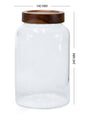Units of 3 PREMIUM Acacia Lid Jars (50, 90, 120 oz), Secure Lid Spice Jars, Acacia Screw Cap Jars, Premium Food Jars - Storage Containers-NEW