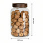 Round Pantry Jar (120 oz unit) Acacia screw lid