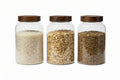 SET of 3 PREMIUM Large Acacia Lid Jars (120 oz), Secure Lid Spice Jars, Acacia Screw Cap Jars