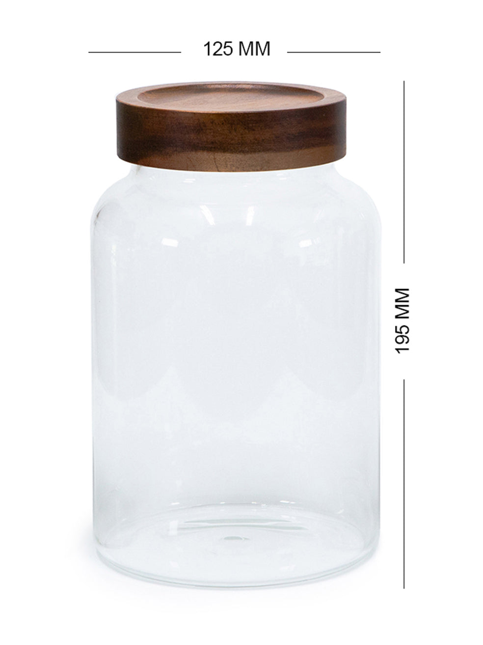 SET of 3 PREMIUM Large Acacia Lid Jars (90 oz), Secure Lid Spice Jars, Acacia Screw Cap Jars