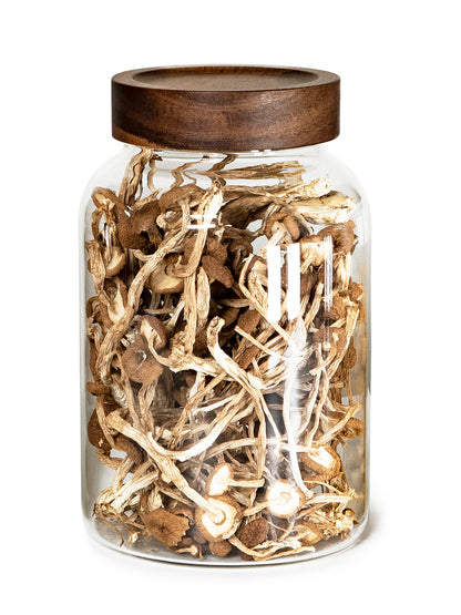 Bundle of 3 same size, PREMIUM Large Acacia Lid Jars (90 oz), Secure Lid Spice Jars, Acacia Screw Cap Jars
