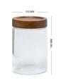 Units of 3 PREMIUM Acacia Lid Jars (50, 90, 120 oz), Secure Lid Spice Jars, Acacia Screw Cap Jars, Premium Food Jars - Storage Containers-NEW