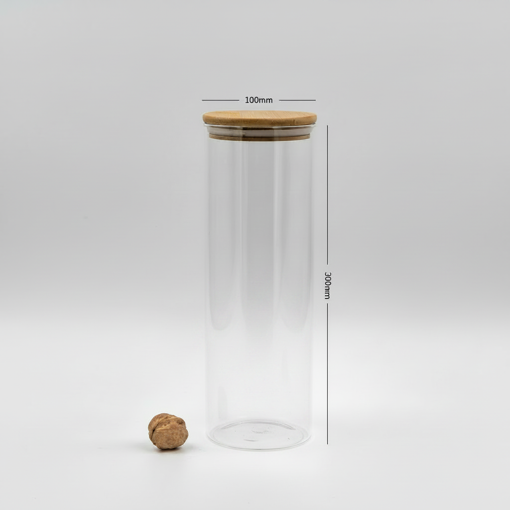 Round Jar (77 oz unit) Bamboo Lid