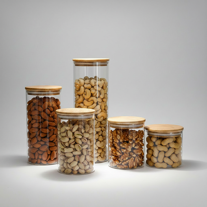 Round Jar (100 oz unit) Bamboo Lid