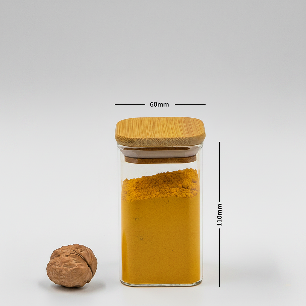 Square Jar (8 oz unit) Bamboo Lid