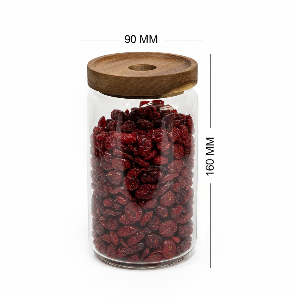 Round Jar (25 oz unit) Vianna Acacia Lid