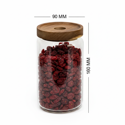 Round Jar (25 oz unit) Vianna Acacia Lid