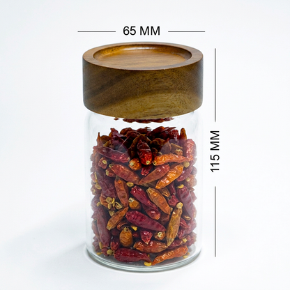 Bundle of 4 Acacia Screw-Top Canisters (3,5,7,9 oz)