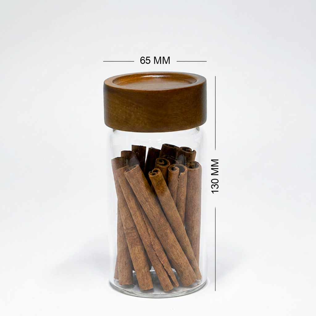 Bundle of 4 Acacia Screw-Top Canisters (3,5,7,9 oz)