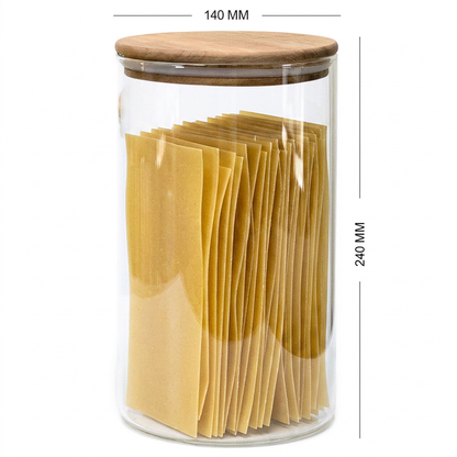 Round Jar (120 oz unit) Acacia Lid