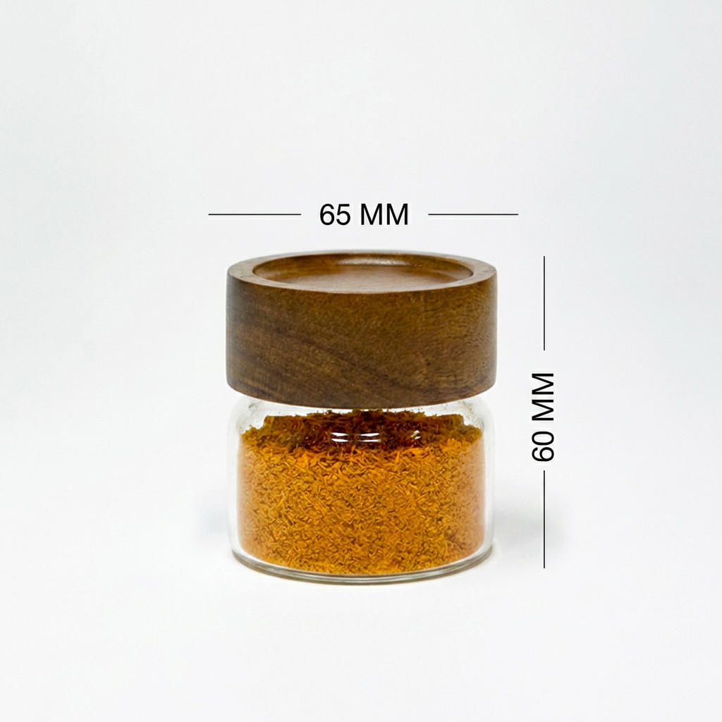 Round Jar (3 oz unit) Acacia Screw Lid