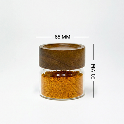 Round Jar (3 oz unit) Acacia Screw Lid