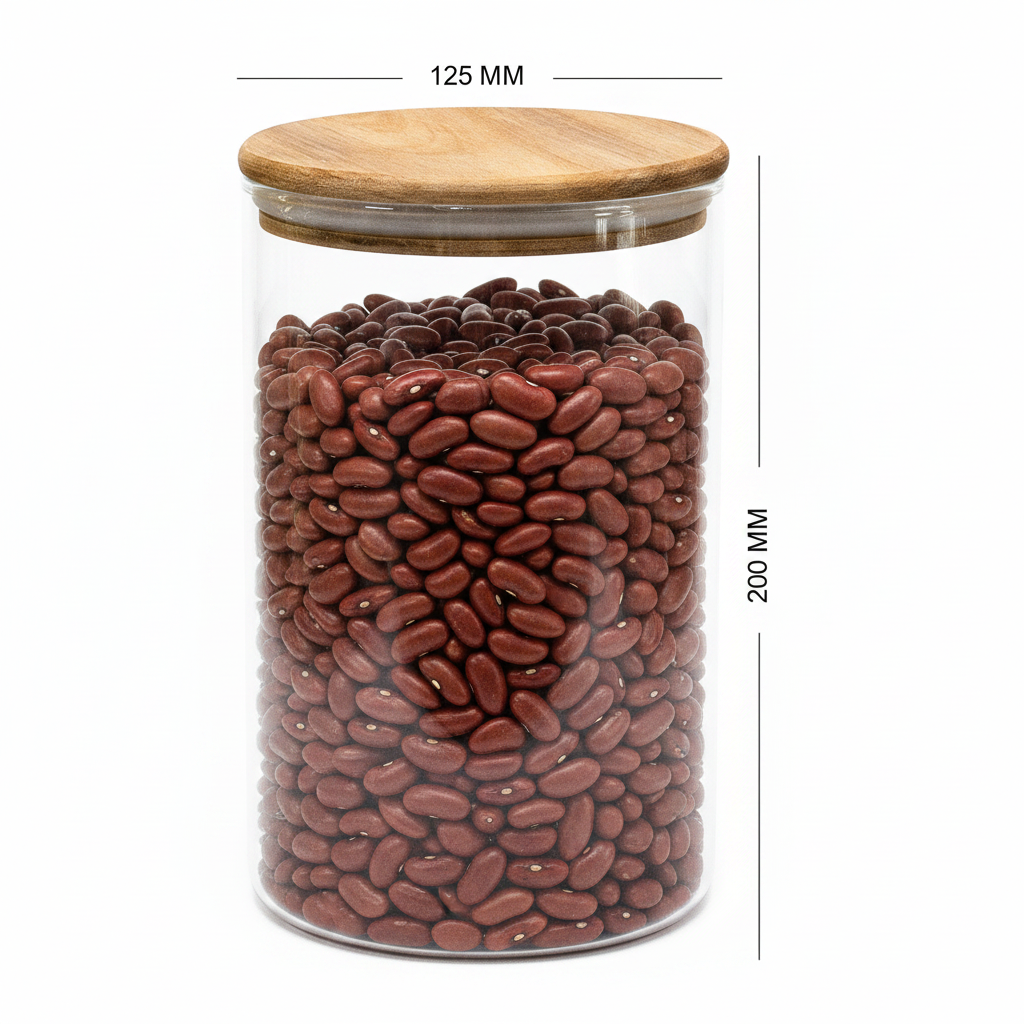 Round Jar (90 oz unit) Acacia Lid