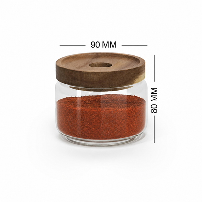 Round Jar (8 oz unit) Vianna Acacia Lid