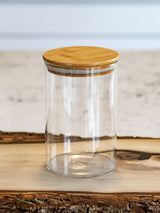 Round Bamboo Lid Jars (27, 40, 50, 77, 100 oz. ), Pasta Container,  Flour Container, Cereal Container