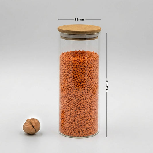 Round Jar (50 oz unit) Bamboo Lid