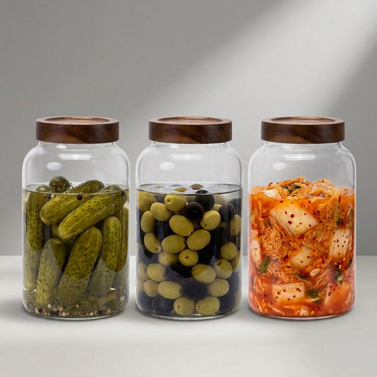 Bundle of 3 Acacia Screw-Top Canisters (120 oz)