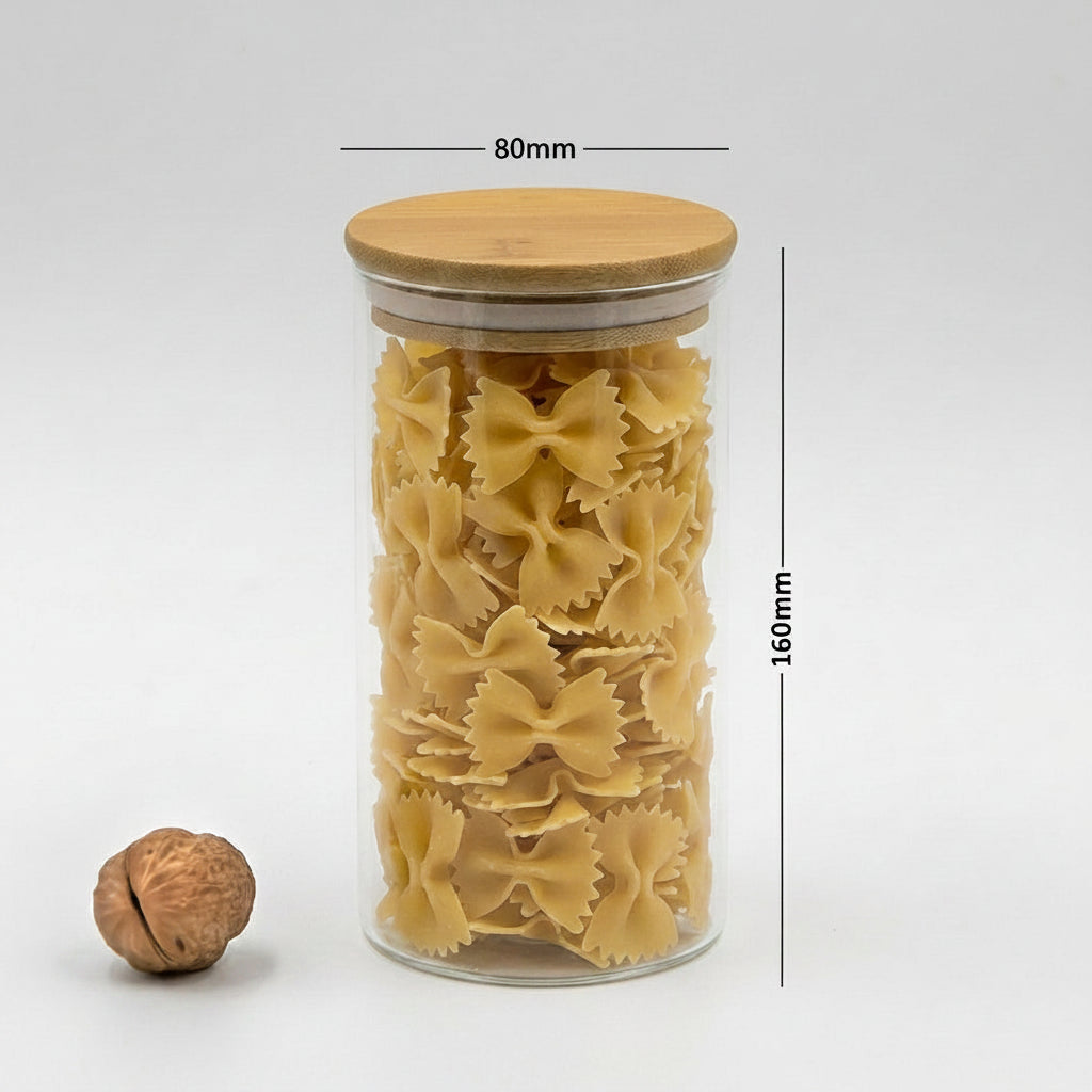 Round Jar (27 oz unit) Bamboo Lid