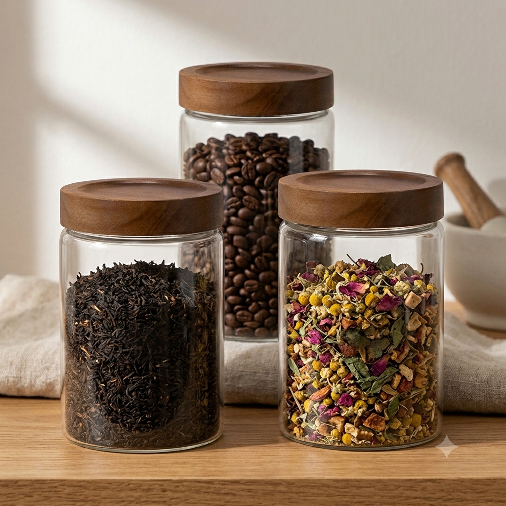 Bundle of 3 Acacia Screw-Top Canisters (50 oz)