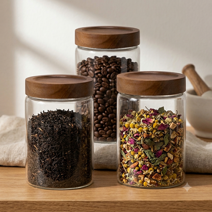 Bundle of 3 Acacia Screw-Top Canisters (50 oz)