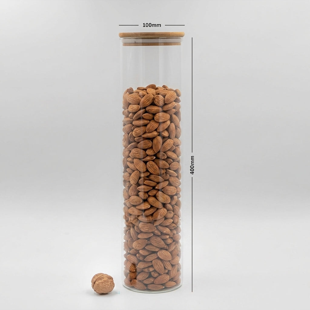 Round Jar (100 oz unit) Bamboo Lid