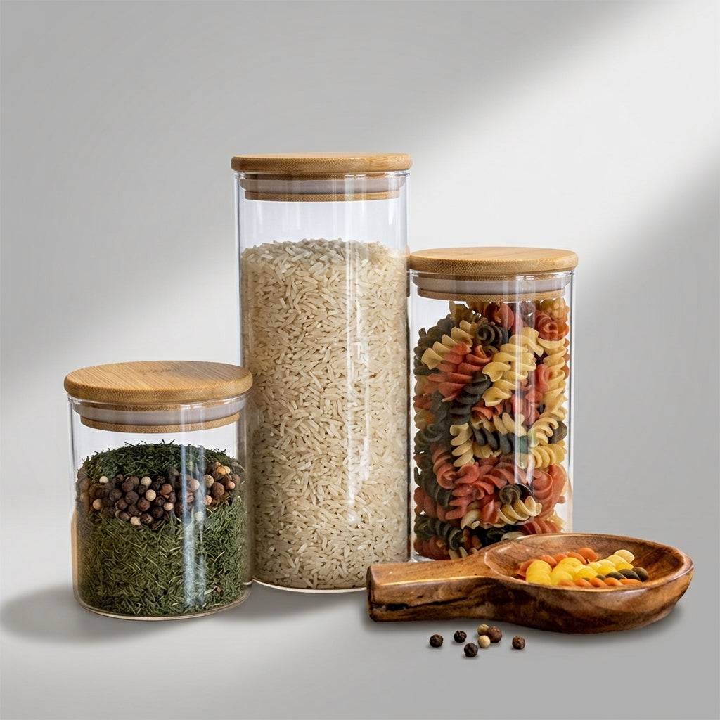 Round Jar (32 oz unit) Bamboo Lid