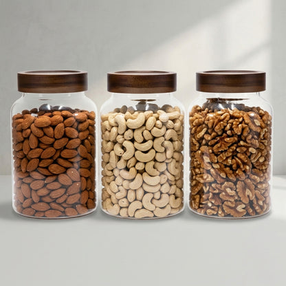 Bundle of 3 Acacia Screw-Top Canisters (90 oz)