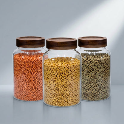 Bundle of 3 Acacia Screw-Top Canisters (90 oz)