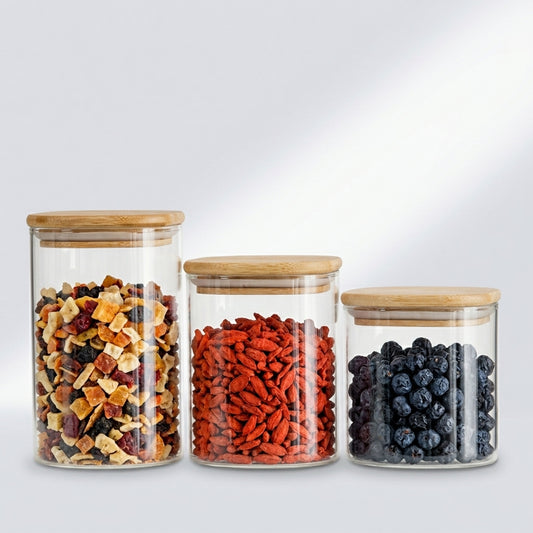 Bundle of 3 Square Glass Jars ( 24, 29, 34oz)