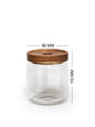 Units of Vianna Acacia Lid Spice Jars 3.5" Wide (90mm), (8.5 oz, 15 oz, 25 oz, 32 oz) Spice Containers, Acacia Lid Jars