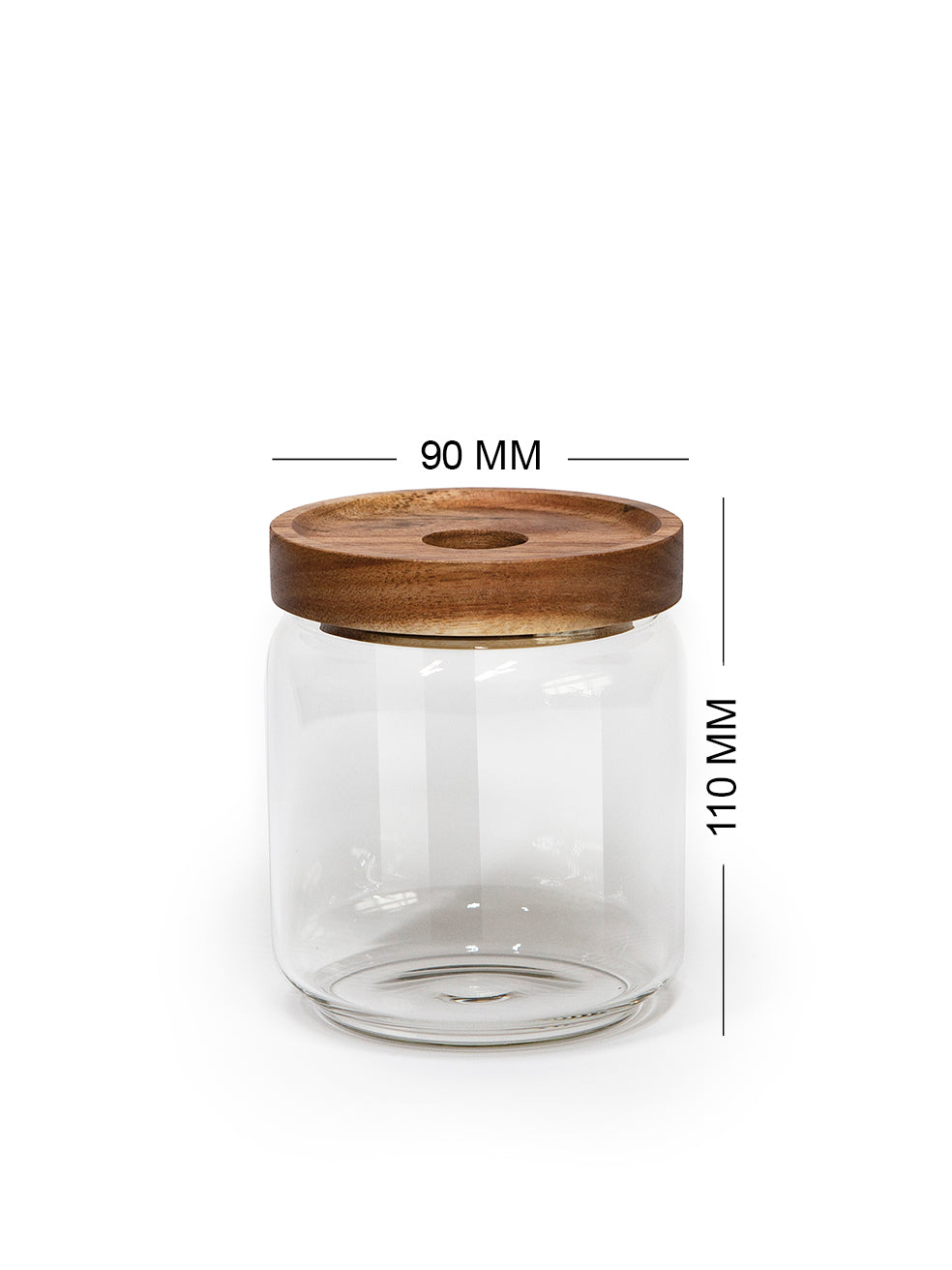 Round Jar (15 oz unit) Vianna Acacia Lid