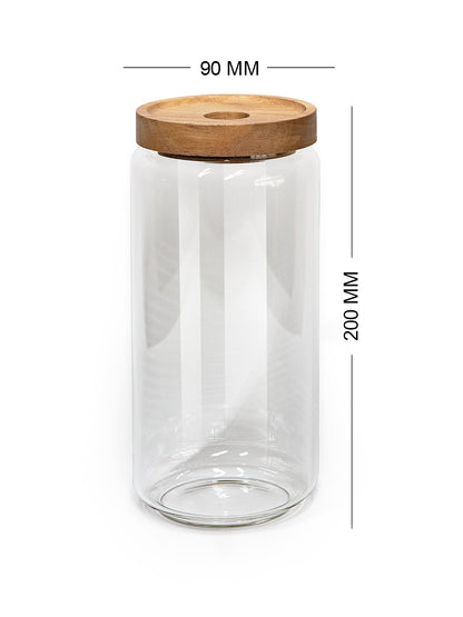 Units of Vianna Acacia Lid Spice Jars 3.5" Wide (90mm), (8.5 oz, 15 oz, 25 oz, 32 oz) Spice Containers, Acacia Lid Jars