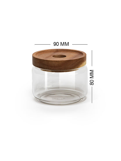 Round Jar (8 oz unit) Vianna Acacia Lid