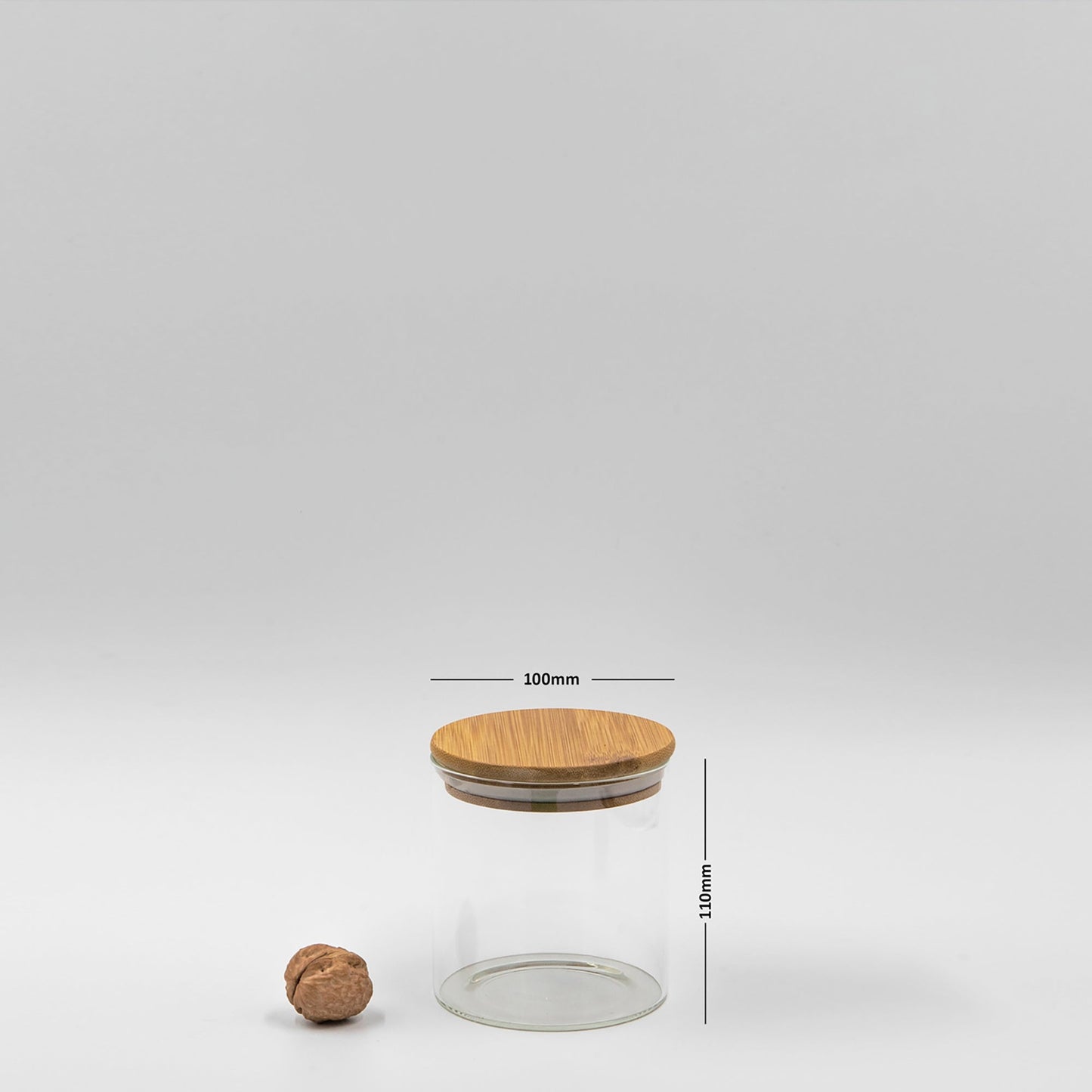 Units Of Round Bamboo Lid Jars (27 oz, 40 oz, 50 oz, 77 oz, 100 oz), Pasta Container,  Flour Container, Cereal Container