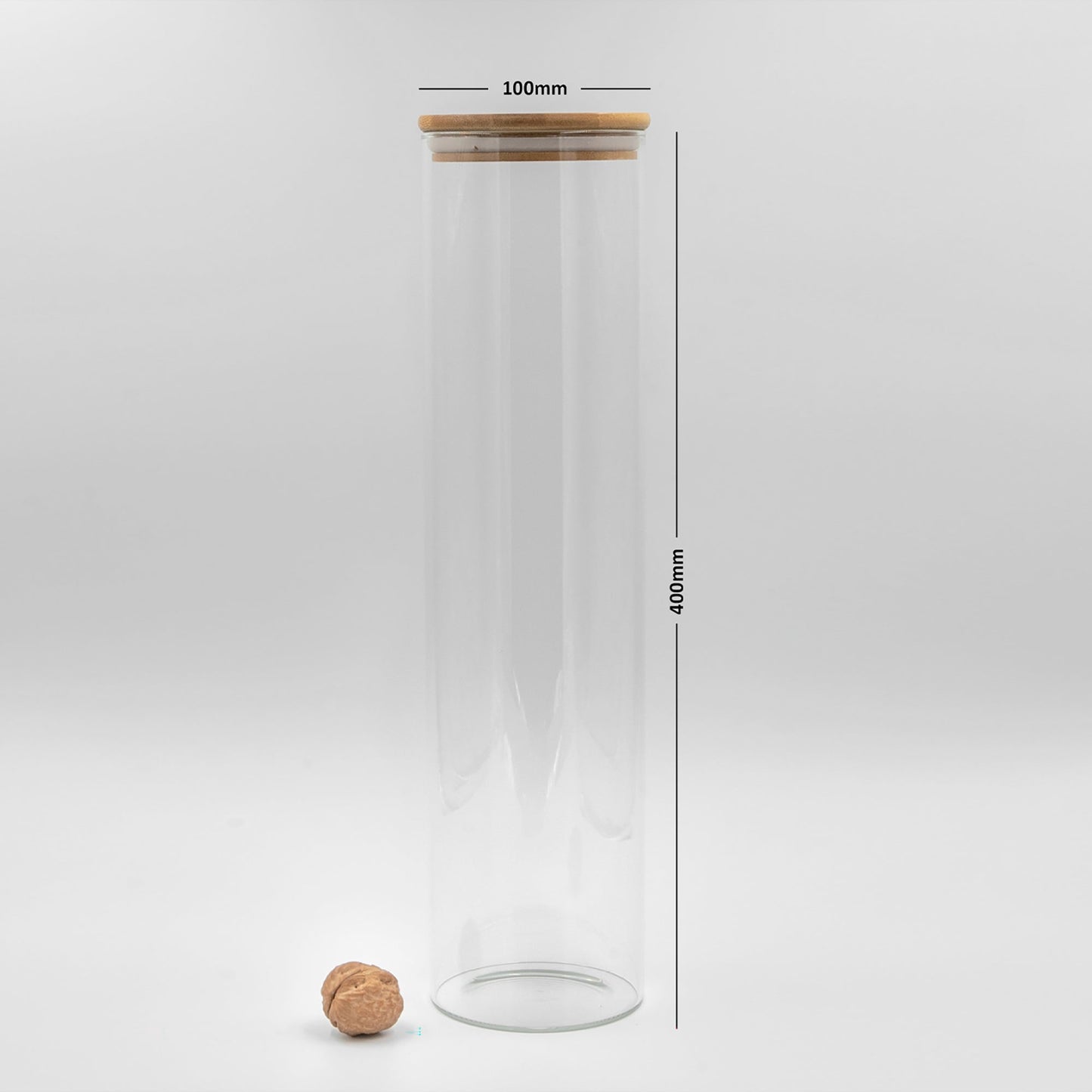 Units Of Round Bamboo Lid Jars (27 oz, 40 oz, 50 oz, 77 oz, 100 oz), Pasta Container,  Flour Container, Cereal Container