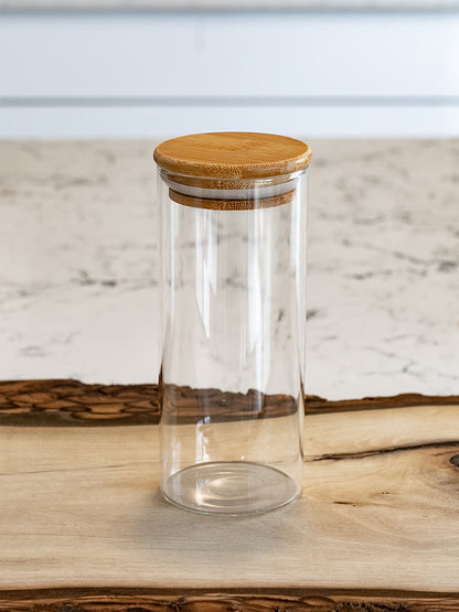 Units of Round Bamboo Spice Jars (2.5" Wide), Jars for Spices (8.5 oz, 10 oz, 12 oz, 15 oz), Airtight Containers