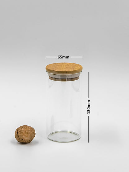 Units of Round Bamboo Spice Jars (2.5" Wide), Jars for Spices (8.5 oz, 10 oz, 12 oz, 15 oz), Airtight Containers