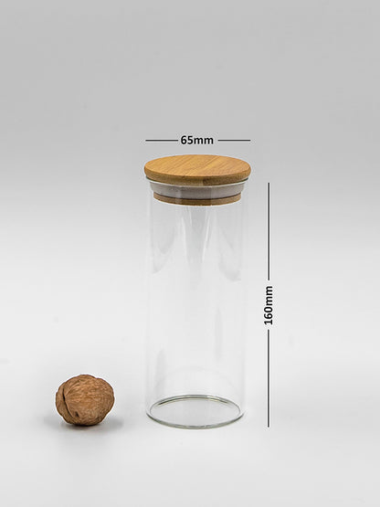 Units of Round Bamboo Spice Jars (2.5" Wide), Jars for Spices (8.5 oz, 10 oz, 12 oz, 15 oz), Airtight Containers