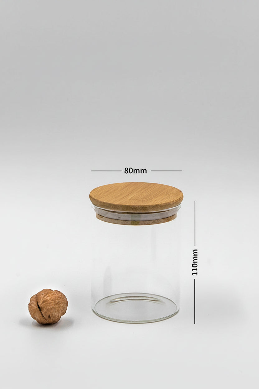 Round Jar (17 oz unit) Bamboo Lid