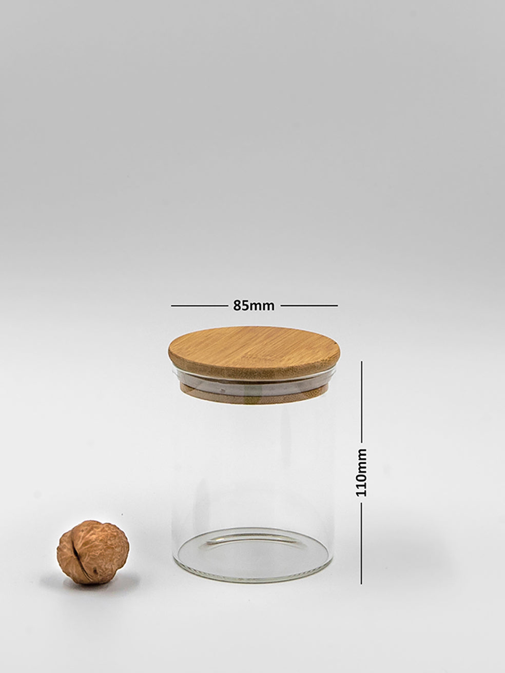Round Jar (8.5 oz unit) Bamboo Lid