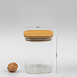 Square Bamboo Jars (24, 29, 34, 44 oz. ), Pantry Storage Containers, Flour Container, Cereal Container