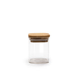 Square Bamboo Lid Jars 2.5" wide (6, 7.5, 11, 13.5, 16 oz), Food Containers, Jars for Spices